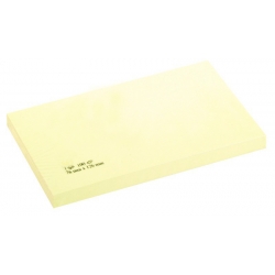Notes autoadeziv 76x126, galben pal, 100 file